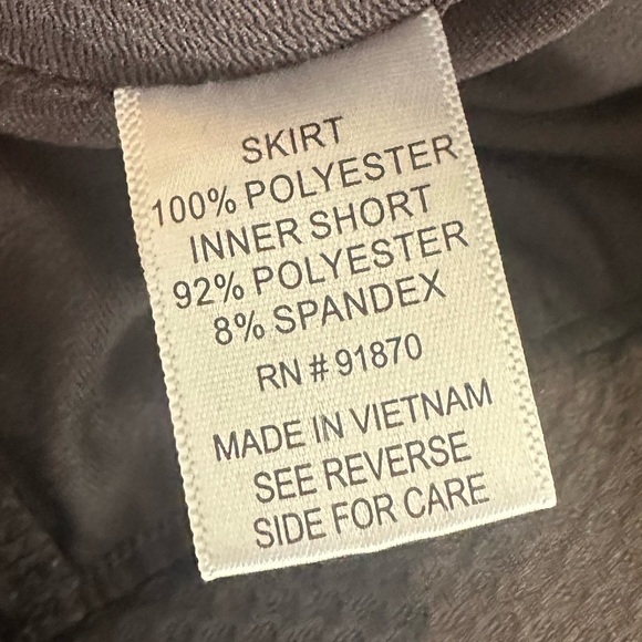 PEBBLE BEACH black stretch scalloped hem skort with pockets size Medium - Picture 6 of 7